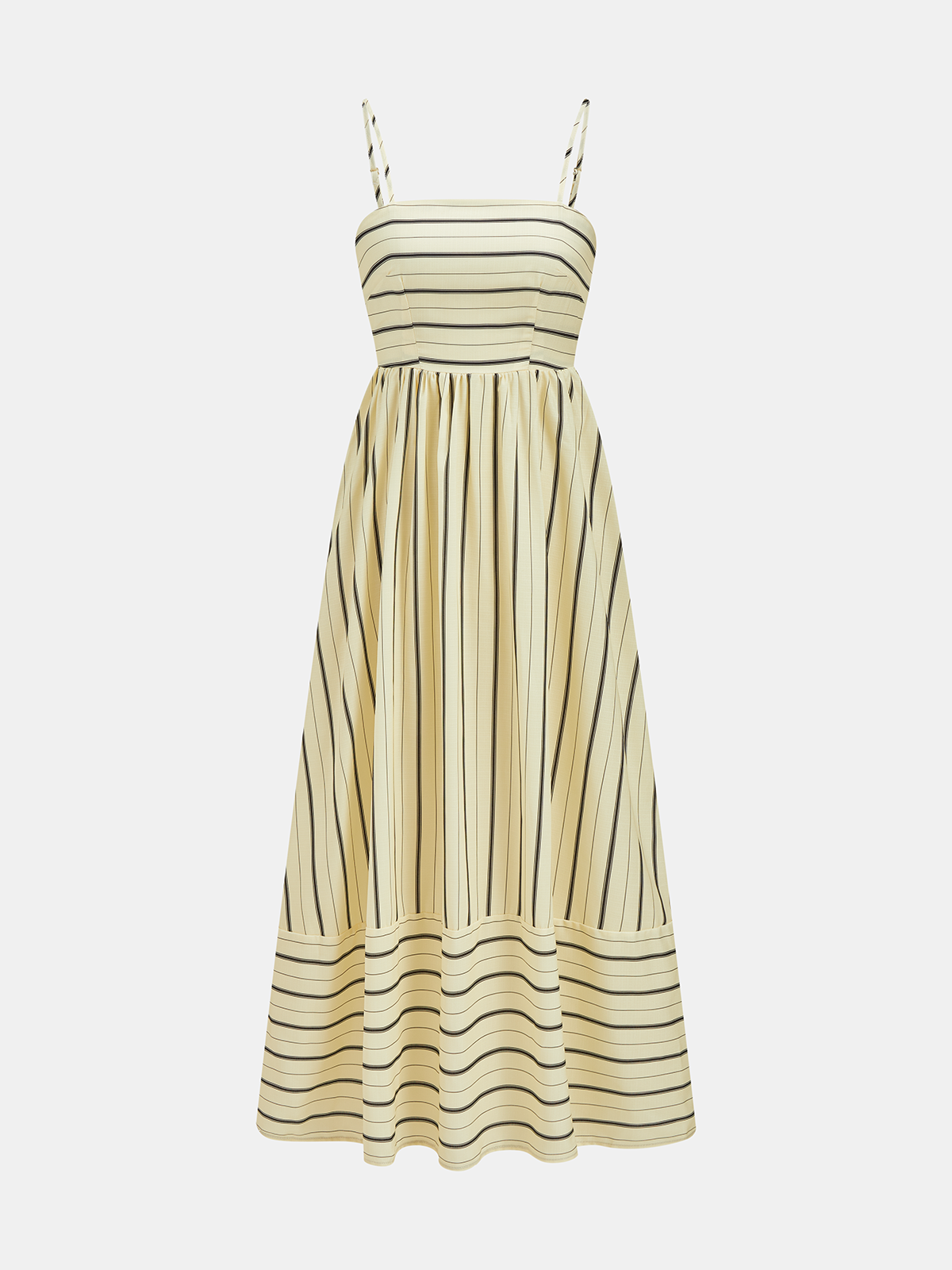 Striped A-Line Cami Maxi Dress