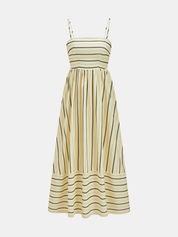 Striped A-Line Cami Maxi Dress